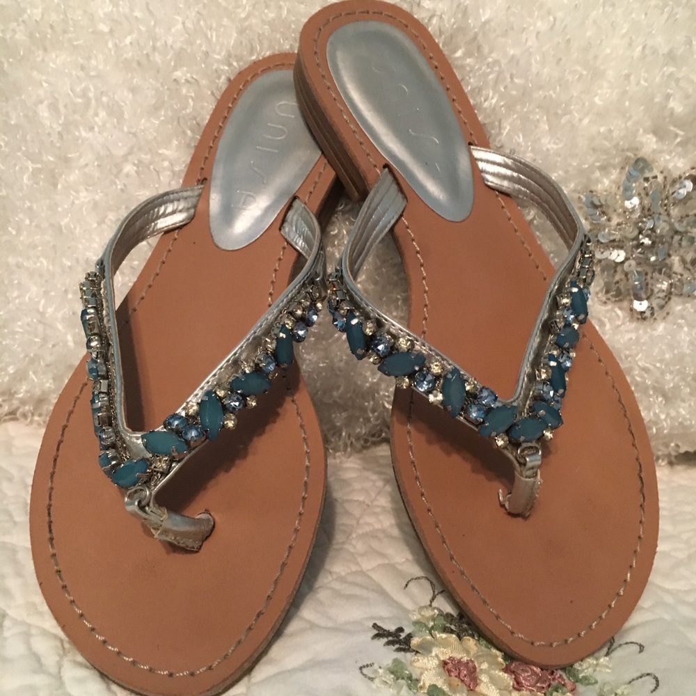 UNISA Jeweled Thong Sandals